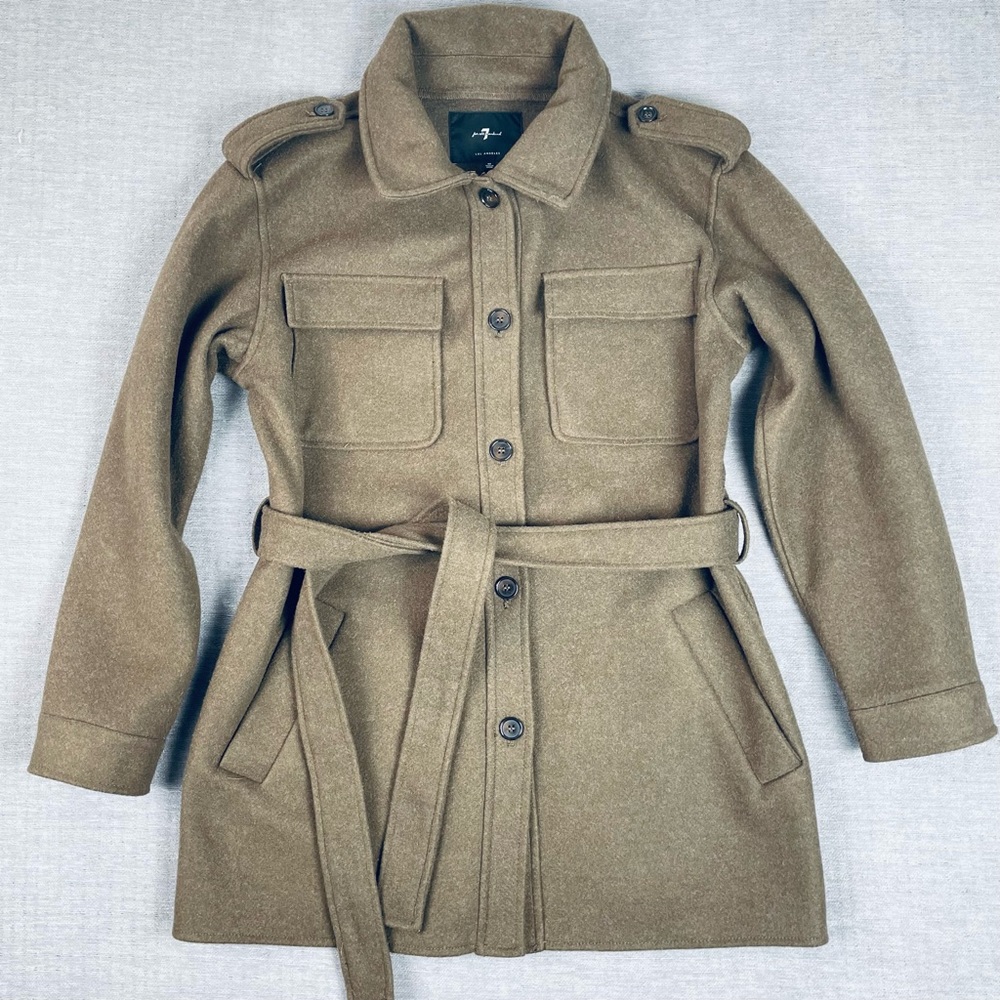 7 for All Mankind Belted Trench Coat Women’s Size Medium